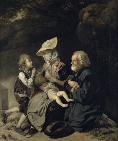 スタンモアへの道の乞食 作： Johan Joseph Zoffany